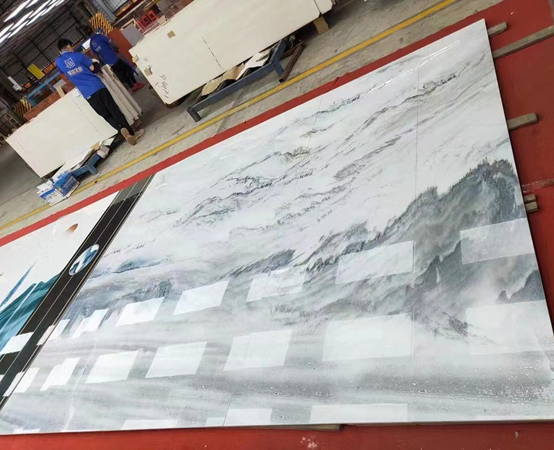 微晶石背景墻案例